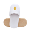 Custom White Disposable Spa Slippers with Gold Embroidery – Luxury Hotel Slippers Manufacturer