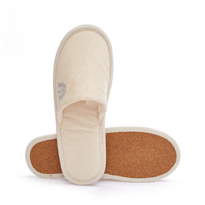 Eco Friendly Hotel Slippers with Cork Sole for Bulk Supply