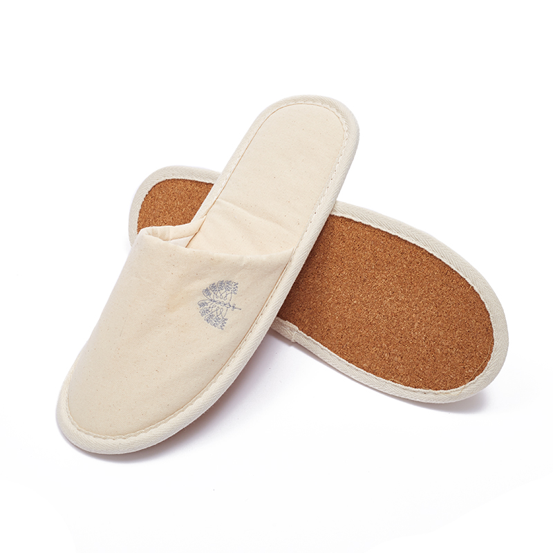 Eco Friendly Hotel Slippers with Cork Sole for Bulk Supply