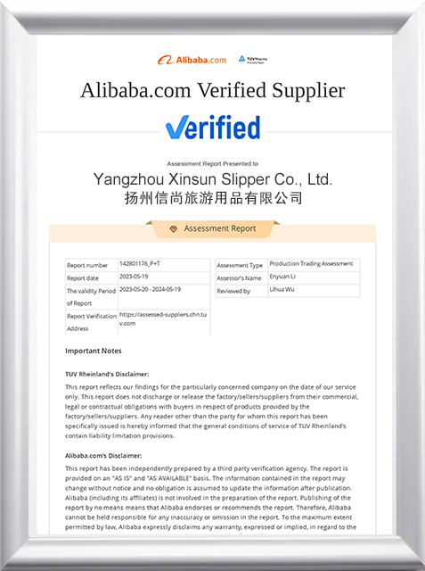 Custom Hotel Slippers Verified Supplier