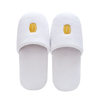 Custom White Disposable Spa Slippers with Gold Embroidery – Luxury Hotel Slippers Manufacturer