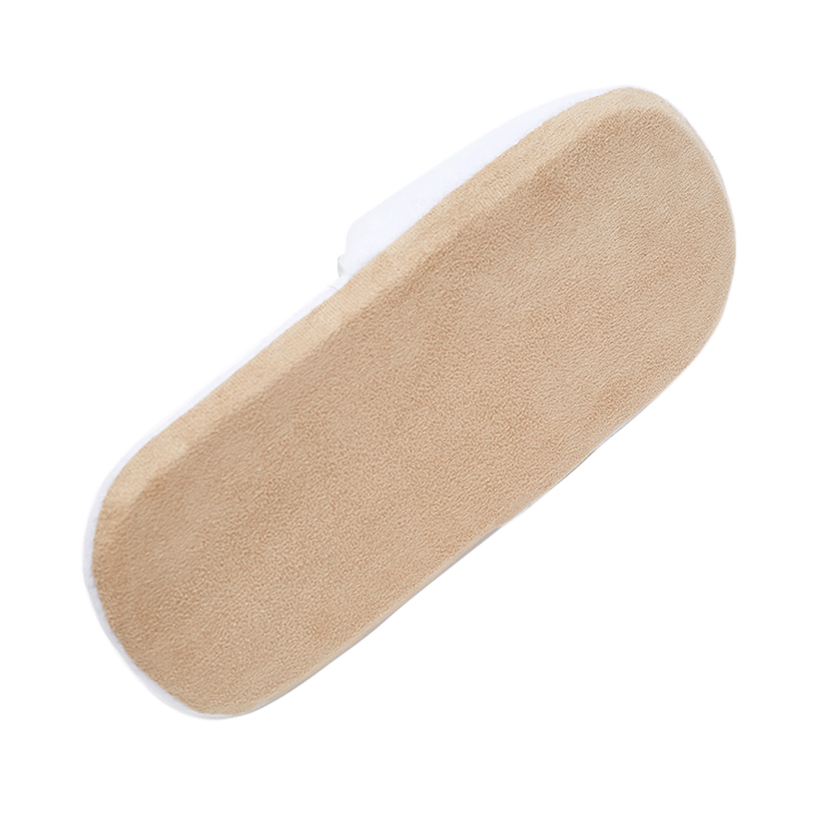 Custom White Disposable Spa Slippers with Gold Embroidery – Luxury Hotel Slippers Manufacturer