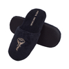 Custom Black Terry Spa Slippers with Gold Embroidery – Luxury Hotel Slippers Manufacturer