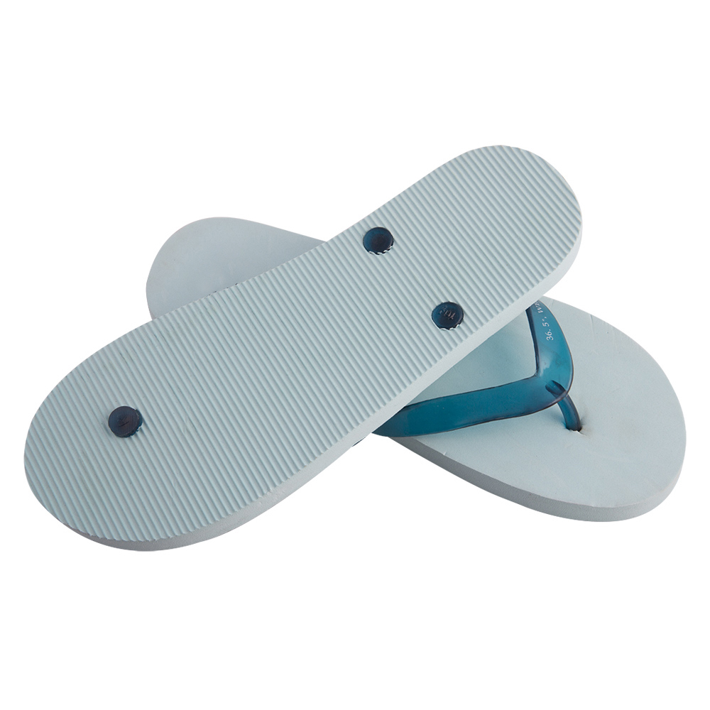 Custom Blue Flip Flops – Minimalist Rubber Sole Beach Sandals Manufacturer