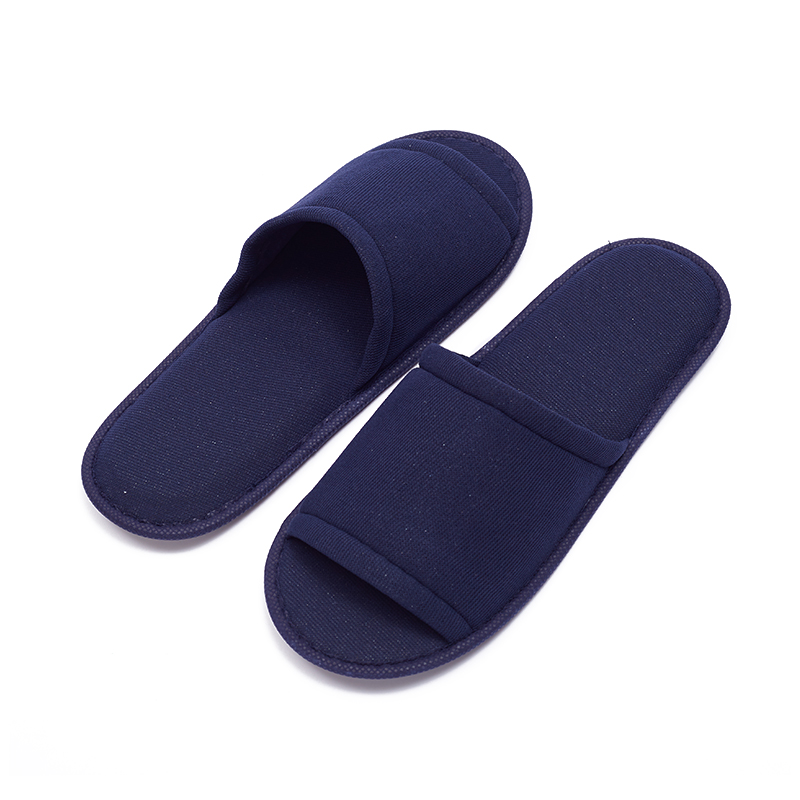 Navy Blue Terry Disposable Hotel Guest Slippers – Soft Sole Spa Slippers Bulk Supply & Custom Manufacturer