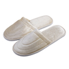 White Velour Closed Toe Hotel Slippers – Soft Hospitality Guest Slippers Bulk Supply & Custom Manufacturer