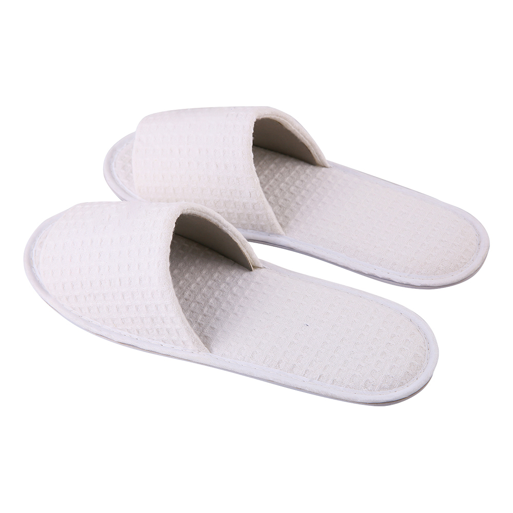 Custom White Waffle Hotel Slippers – Bulk Disposable Spa Footwear for Hotels, B2B Supplier & Manufacturer
