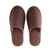 Custom Brown Waffle Hotel Slippers – Spa & Luxury Disposable Footwear for Hotels, B2B Supplier & Manufacturer