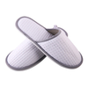 Customizable White Waffle Hotel Slippers – Soft, Lightweight Spa & Guestroom Disposable Slippers