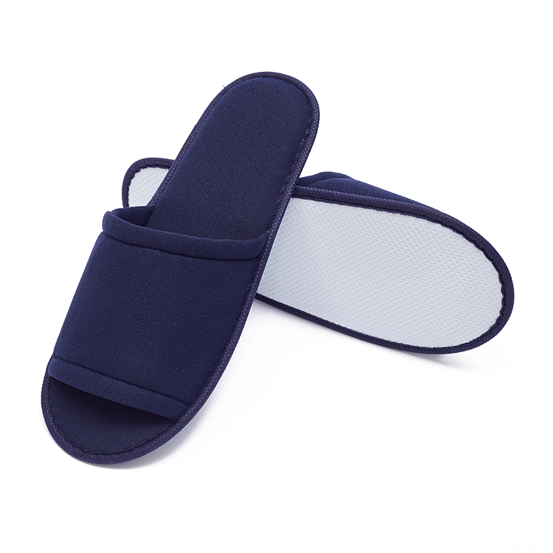 Navy Blue Terry Disposable Hotel Guest Slippers – Soft Sole Spa Slippers Bulk Supply & Custom Manufacturer