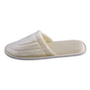 White Velour Closed Toe Hotel Slippers – Soft Hospitality Guest Slippers Bulk Supply & Custom Manufacturer