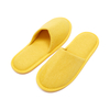Yellow Velour Hotel Slippers – Breathable Disposable Guest Slippers Bulk Supply & Custom Manufacturer