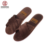 Brown Velour Crossband Hotel Slippers – Comfortable Slide Spa Guest Slippers Bulk Supply & Custom Manufacturer