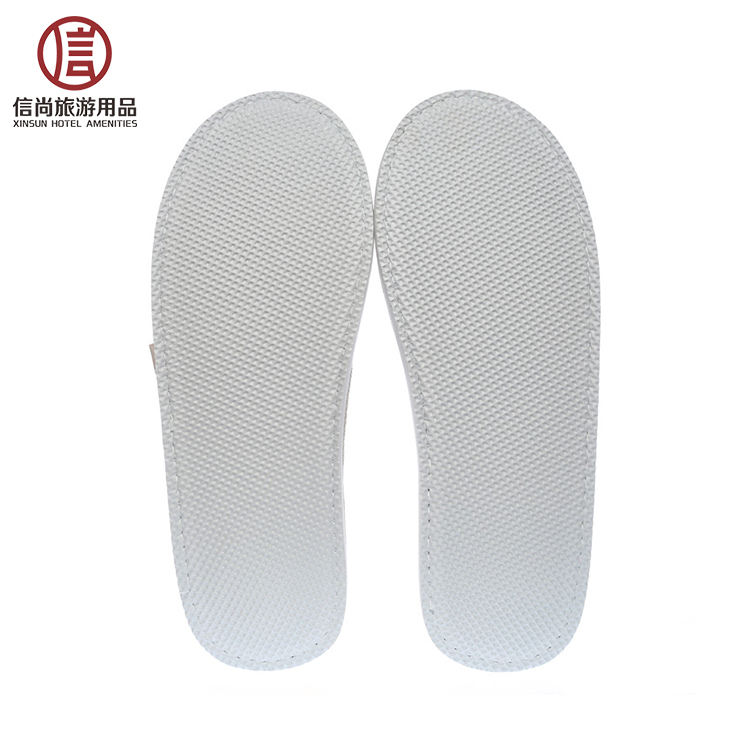 Disposable White Velour Hotel Spa Slippers with Non-Slip Sole – Guest Slippers Bulk Supply & Custom Manufacturer