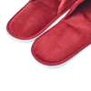 Disposable Red Velour Hotel Slippers – Lightweight Fabric Guest Slippers Bulk Supply & Custom Manufacturer