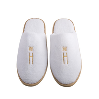 White Coral Fleece Hotel Slippers for Custom Orders