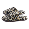 OEM Coral Fleece Hotel Slippers Leopard Print Custom Logo Hotel Slippers Bulk Supply