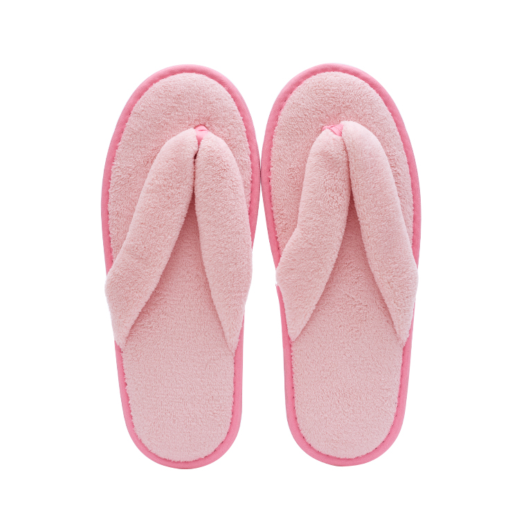 Custom Coral Fleece Flip Flops for Hotels & SPA – Comfortable Disposable Thong Slippers