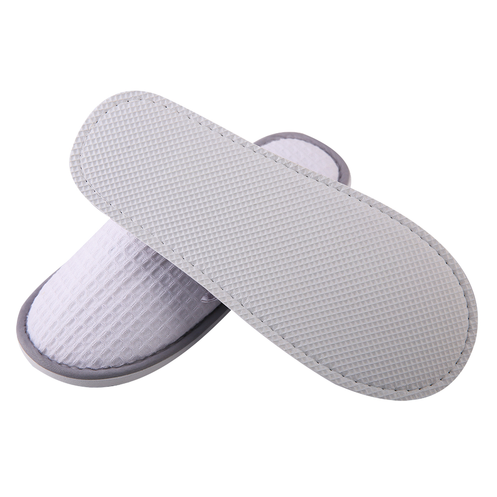 Customizable White Waffle Hotel Slippers – Soft, Lightweight Spa & Guestroom Disposable Slippers