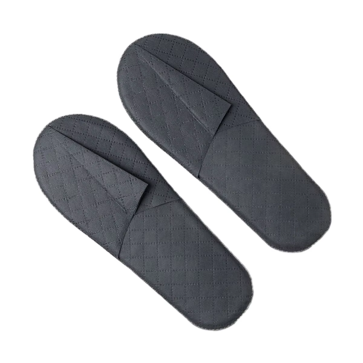 Bulk Gray & White One-Piece Non-Woven Hotel Slippers – Factory Direct Affordable Disposable Slippers for Hotels & Spa