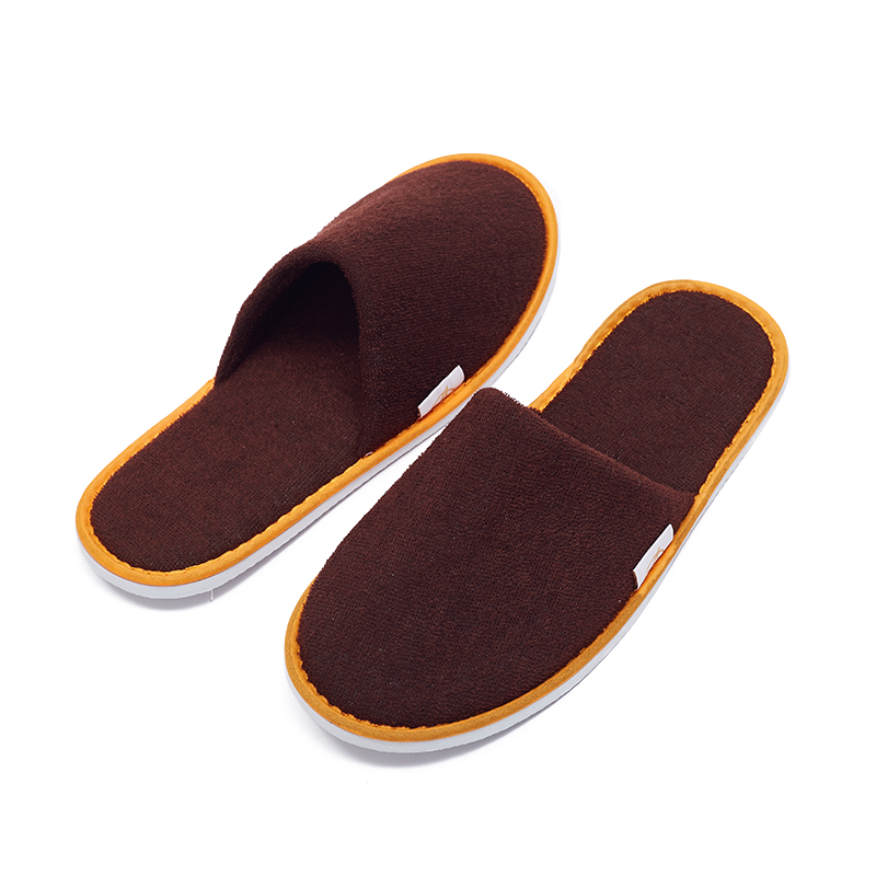 Brown Terry Hotel Spa Slippers – Soft Disposable Guest Slippers Bulk Supply & Custom Manufacturer