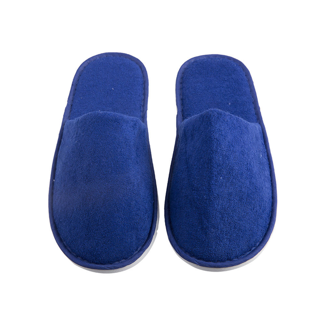 Blue Disposable Spa Slippers with Non-Slip Sole – Hotel Guest Slippers Bulk Supply & Custom Manufacturer