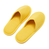 Yellow Velour Hotel Slippers – Breathable Disposable Guest Slippers Bulk Supply & Custom Manufacturer