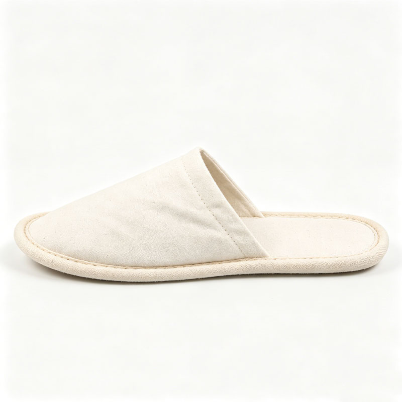 Bulk Canvas Hotel Slippers with Coir Anti-Slip Sole for Resorts
