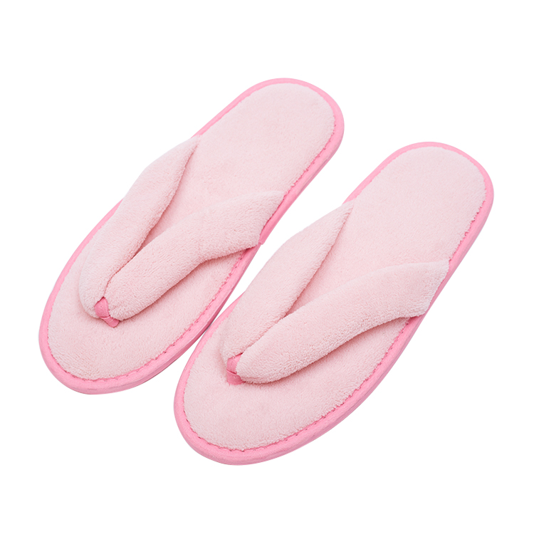 Custom Coral Fleece Flip Flops for Hotels & SPA – Comfortable Disposable Thong Slippers