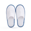 Custom Blue Edge Hotel Slippers – Luxury Disposable Spa Slippers for Hotels and Resorts