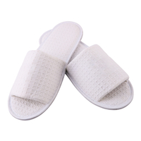 Custom White Waffle Hotel Slippers – Bulk Disposable Spa Footwear for Hotels, B2B Supplier & Manufacturer