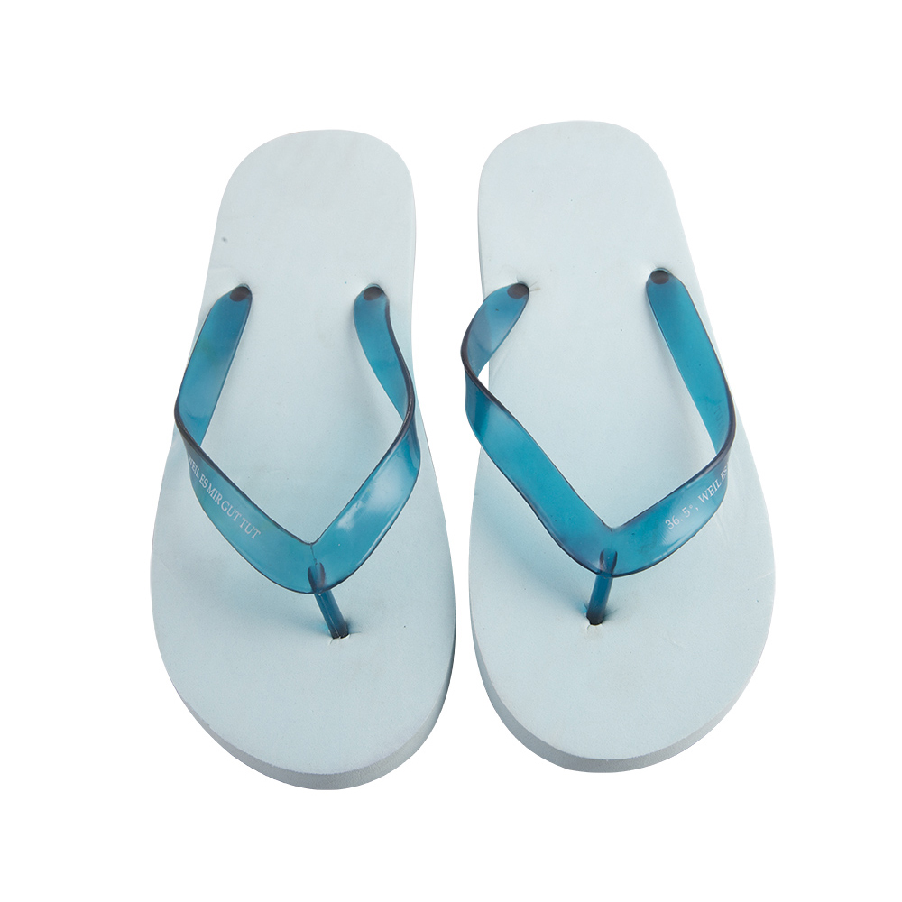 Custom Blue Flip Flops – Minimalist Rubber Sole Beach Sandals Manufacturer