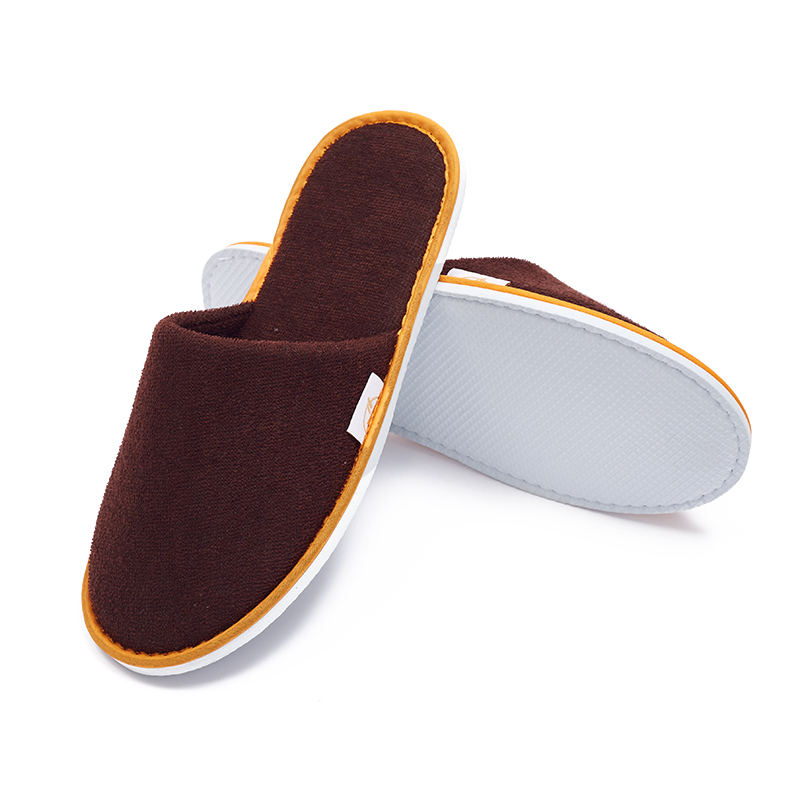 Brown Terry Hotel Spa Slippers – Soft Disposable Guest Slippers Bulk Supply & Custom Manufacturer