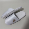 Custom White Coral Fleece Closed Toe Foam Hotel Slippers Manufacturer