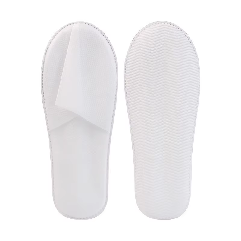 Bulk Blue One-Piece Non-Woven Hotel Slippers – Factory Direct Affordable Disposable Footwear for Hotels & SPA