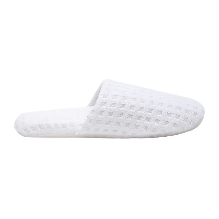 Custom Foam Hotel Slippers Manufacturer – White Waffle Guest Slippers Bulk Supply for Hospitality & Spa