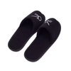 Black Velour Hotel Slippers – Soft Disposable Spa Guest Slippers Bulk Supply & Custom Manufacturer