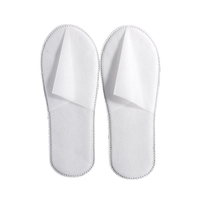 Custom White One-Piece Non-Woven Hotel Slippers – Affordable Disposable Non-Slip Footwear for Hotels & SPA, B2B Supplier & Manufacturer