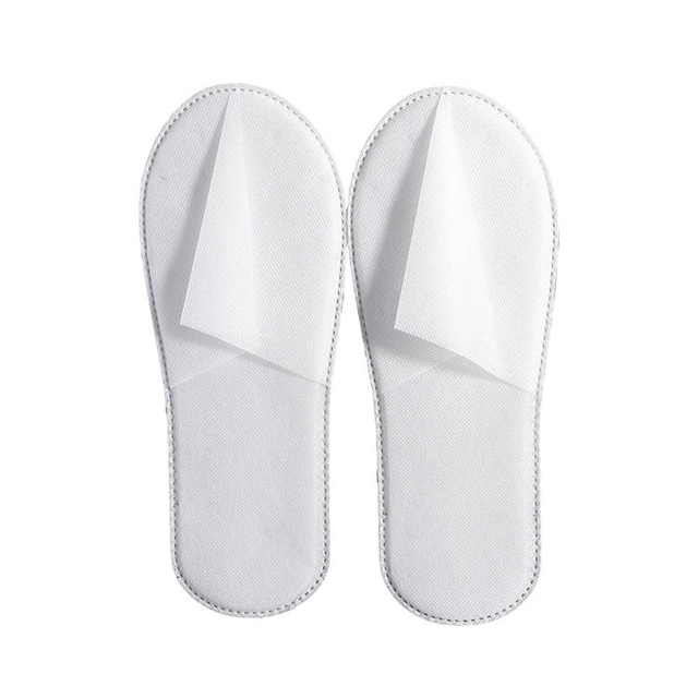 Custom White One-Piece Non-Woven Hotel Slippers – Affordable Disposable Non-Slip Footwear for Hotels & SPA, B2B Supplier & Manufacturer
