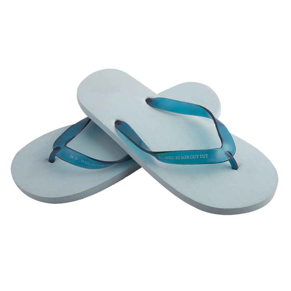 Custom Blue Flip Flops – Minimalist Rubber Sole Beach Sandals Manufacturer