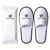 White Terry Disposable Hotel Slippers with Custom Logo – Eco Paper Packaging Bulk Supply Manufacturer