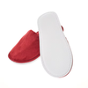 Disposable Red Velour Hotel Slippers – Lightweight Fabric Guest Slippers Bulk Supply & Custom Manufacturer