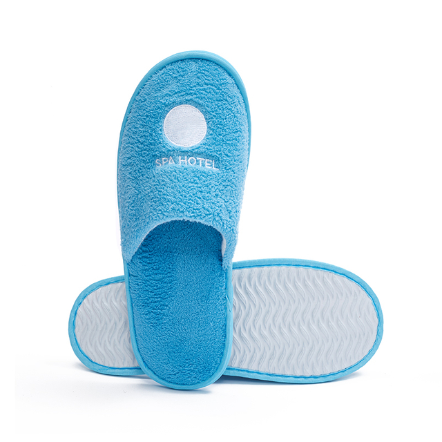 Coral Fleece Hotel Slippers with EVA Sole for Bulk Supply