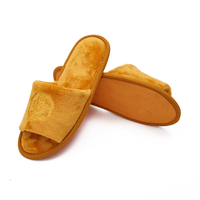 Custom Disposable Slippers with Embroidered Logo | Premium Velour