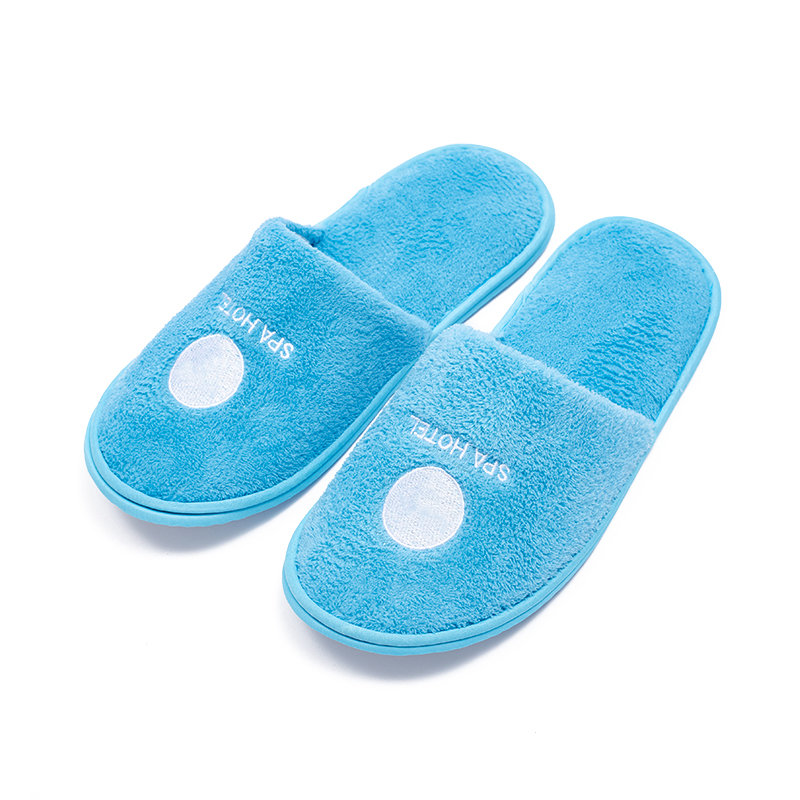 Coral Fleece Hotel Slippers with EVA Sole for Bulk Supply