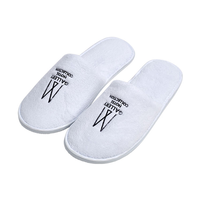 Custom Embroidered Coral Fleece Hotel Slippers – Luxury Soft Disposable SPA & Hospitality Footwear