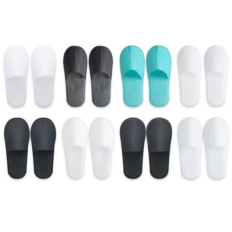 Bulk Blue One-Piece Non-Woven Hotel Slippers – Factory Direct Affordable Disposable Footwear for Hotels & SPA