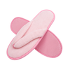 Custom Pink Coral Fleece Spa Flip Flops for Women – Anti-Slip Hotel Slippers Bulk Supply & Manufacturer