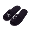 Black Velour Hotel Slippers – Soft Disposable Spa Guest Slippers Bulk Supply & Custom Manufacturer