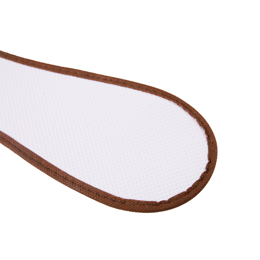 White Open Toe Disposable Spa Slippers with Brown Trim – Hotel Guest Slippers Bulk Supply & Custom Manufacturer